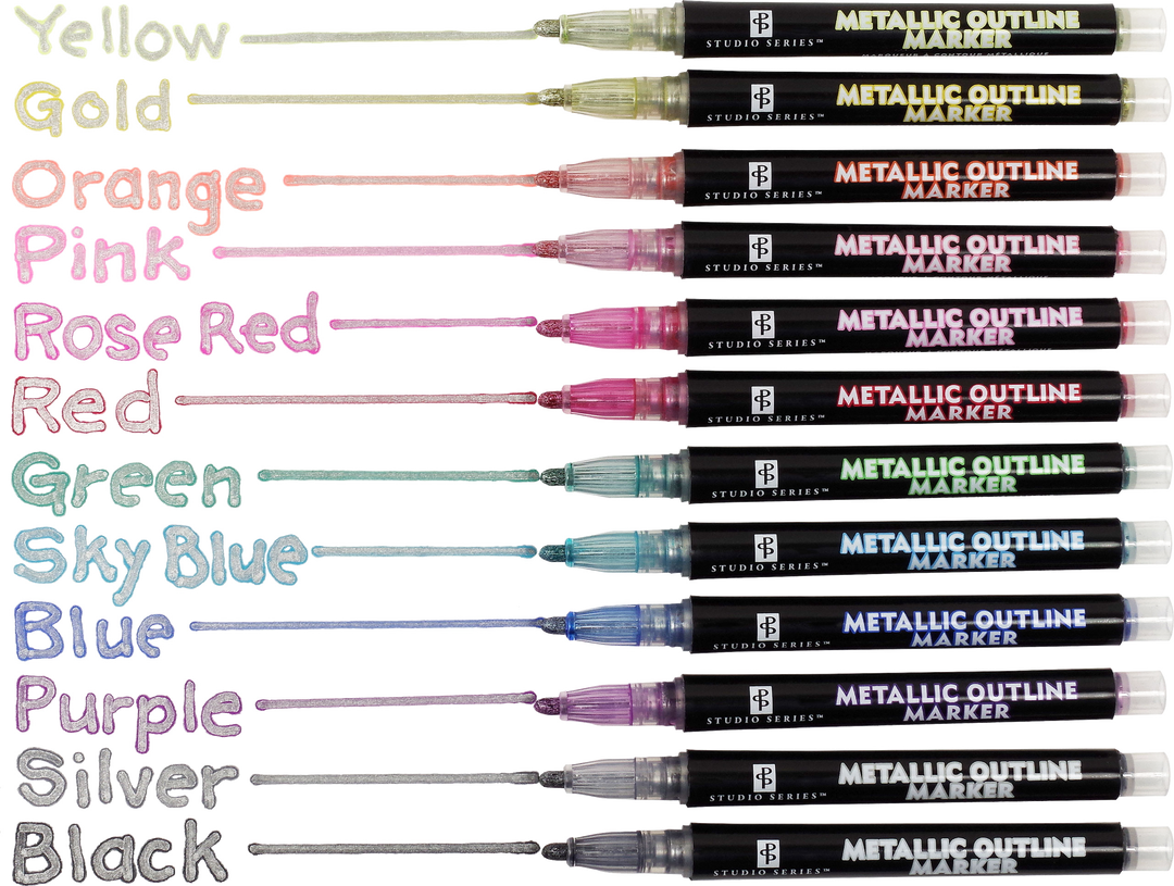Studio Series Metallic Outline Markers Peter Pauper Press