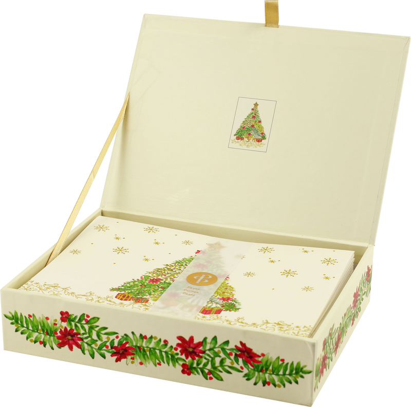 Festive Evergreen Deluxe Boxed Holiday Cards