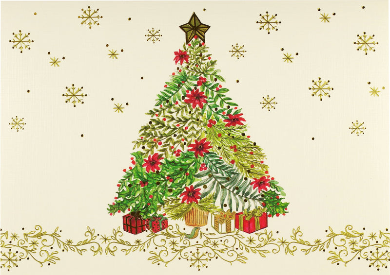 Festive Evergreen Deluxe Boxed Holiday Cards