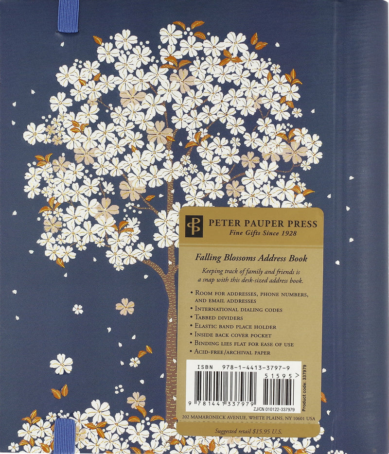 Falling Blossoms Large Address Book