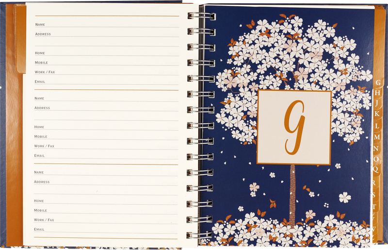 Falling Blossoms Large Address Book