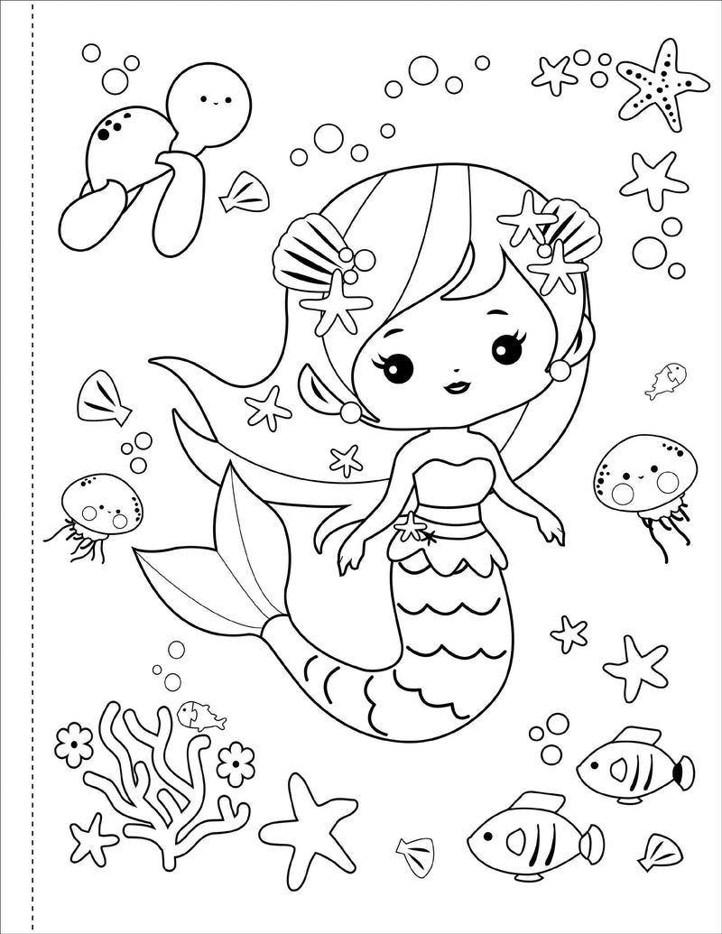 100 page Mermaid Coloring Book