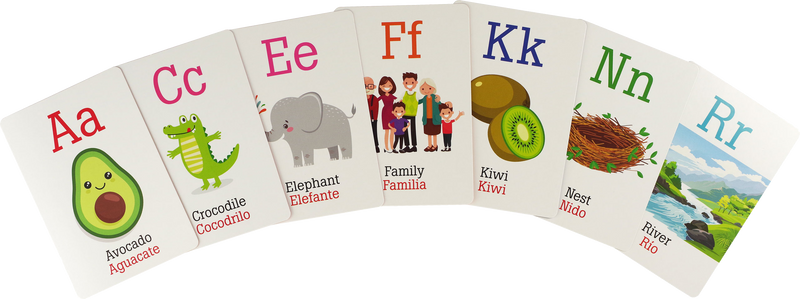 Bilingual English-Spanish Alphabet Flash Cards