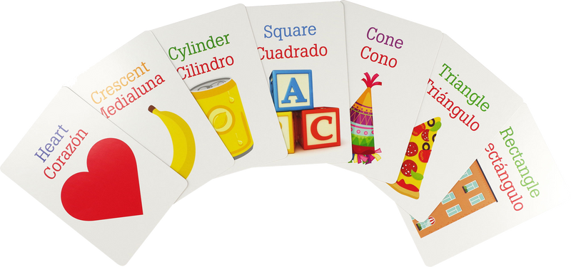 Bilingual English-Spanish Colors & Shapes Flash Cards
