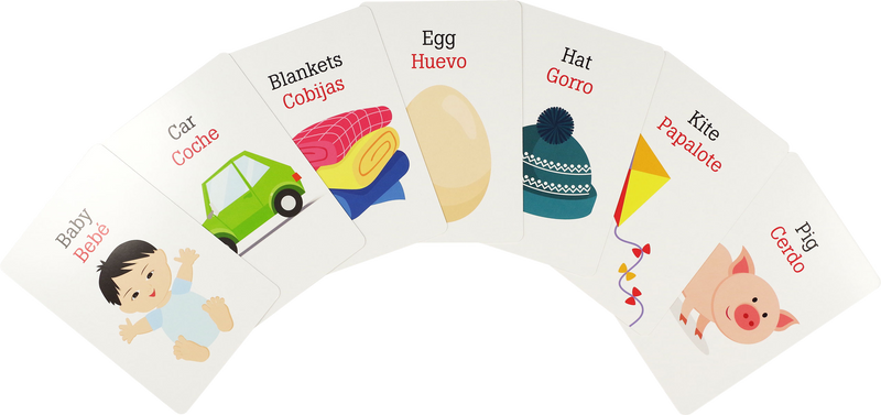 Bilingual English-Spanish First Words Flash Cards
