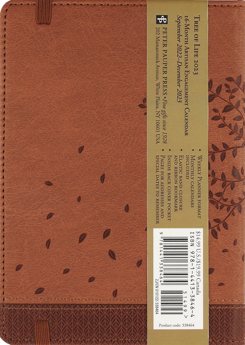 2023 Artisan Tree of Life Weekly Planner (16 months, Sept 2022 to Dec 2023)