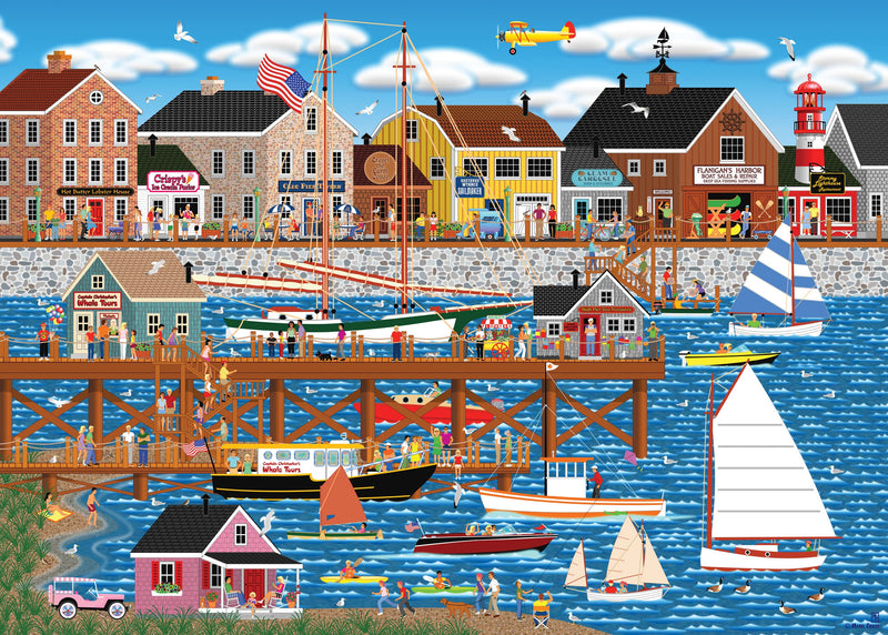 Harbor Town 1000 Piece Jigsaw Puzzle