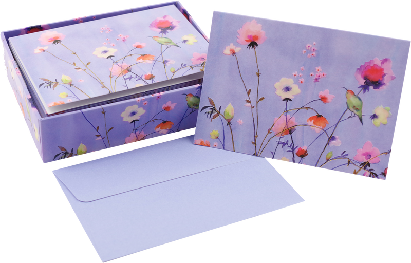 Lavender Wildflowers Note Cards