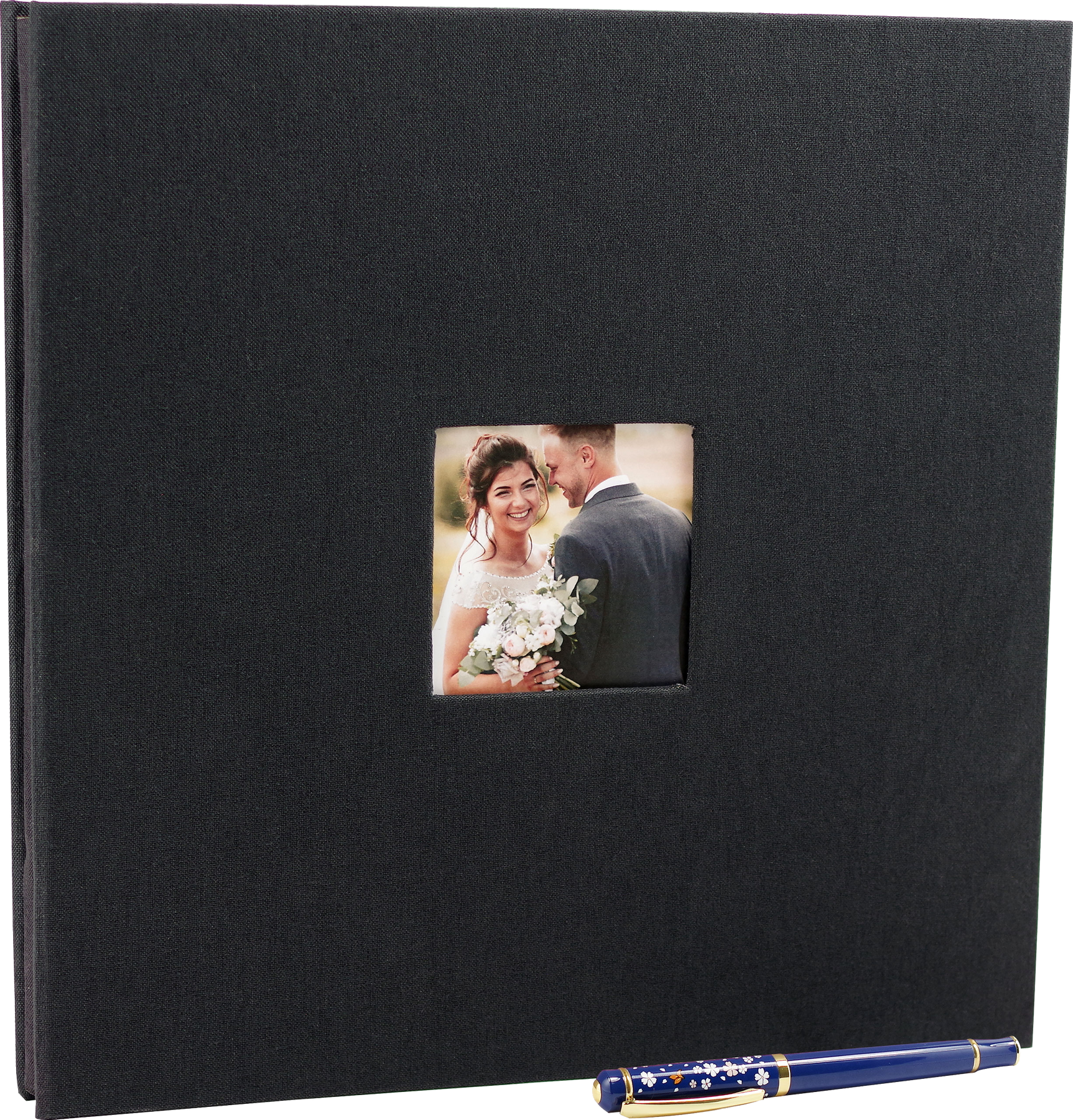 Black Linen Photo Album (40 Self-Adhesive Pages) – Peter Pauper Press