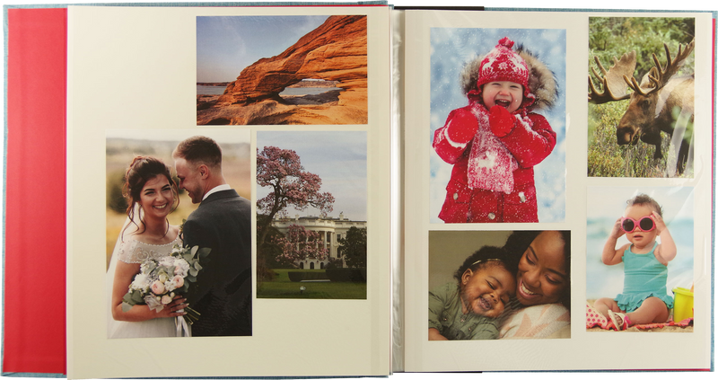 Blue Linen Photo Album (40 Self-Adhesive Pages)