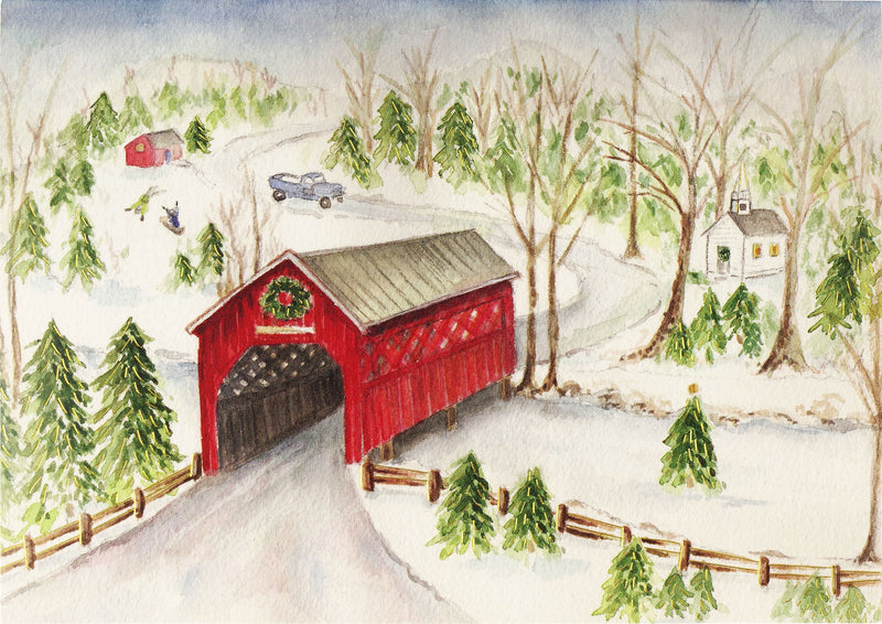 Covered Bridge Deluxe Boxed Holiday Cards