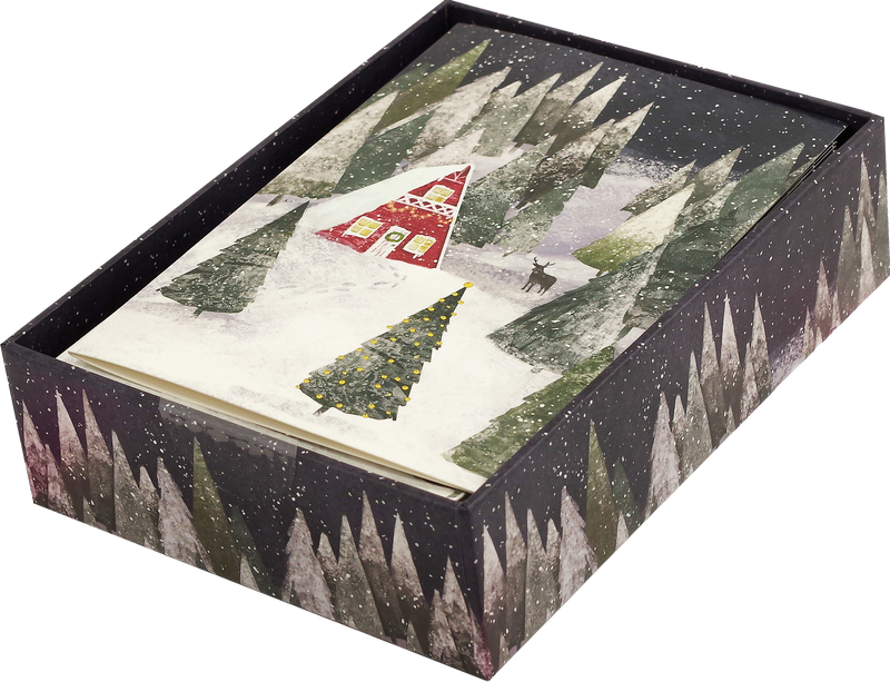 Snowy Evening Small Boxed Holiday Cards