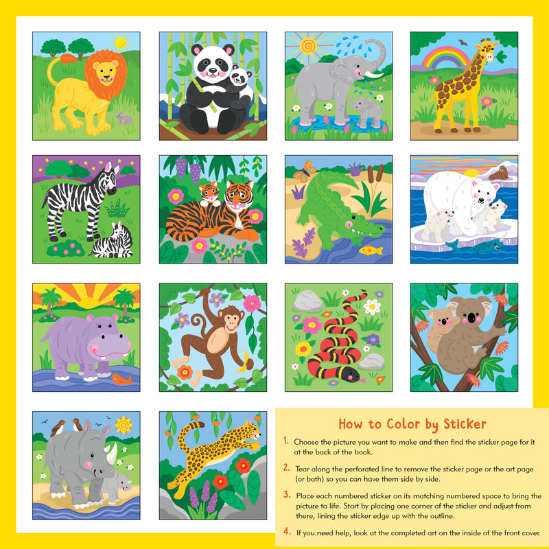 My First Color-by-Sticker Book -- Wild Animals