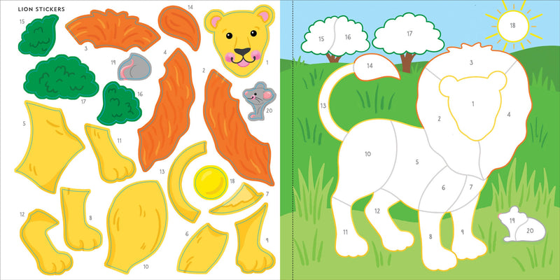 My First Color-by-Sticker Book -- Wild Animals