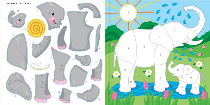My First Color-by-Sticker Book -- Wild Animals