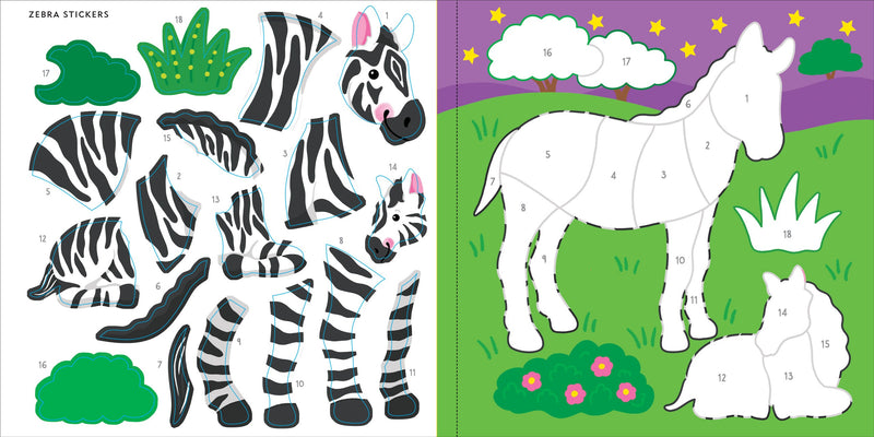 My First Color-by-Sticker Book -- Wild Animals