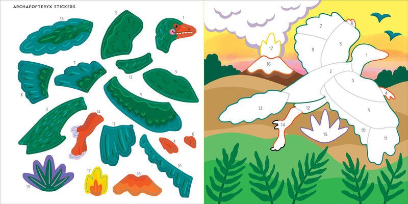 My First Color-by-Sticker Book -- Dinosaurs