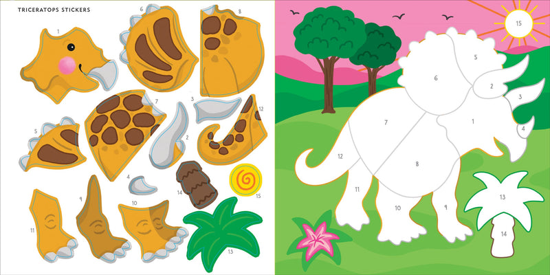My First Color-by-Sticker Book -- Dinosaurs