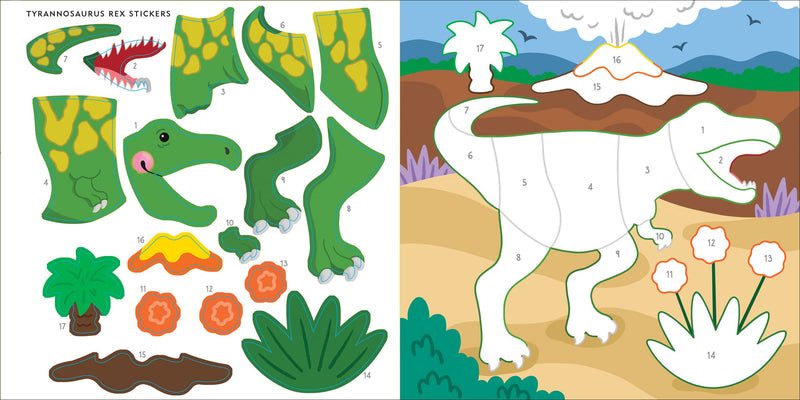 My First Color-by-Sticker Book -- Dinosaurs