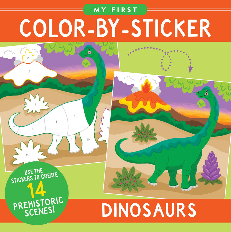 My First Color-by-Sticker Book -- Dinosaurs