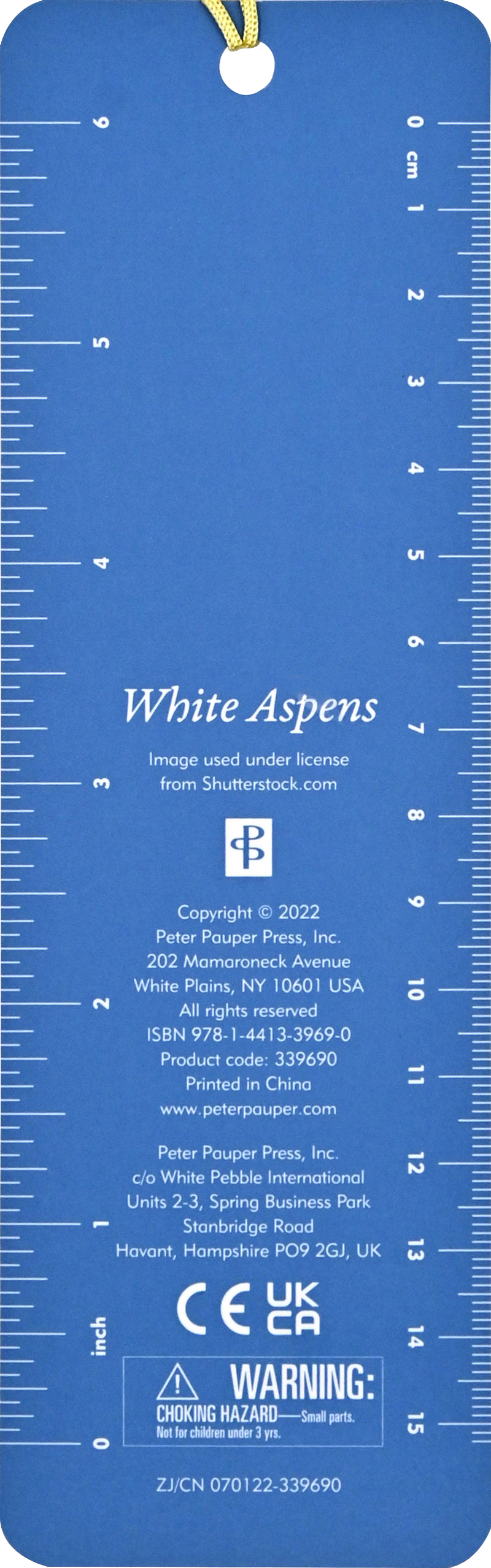 White Aspens Beaded Bookmark