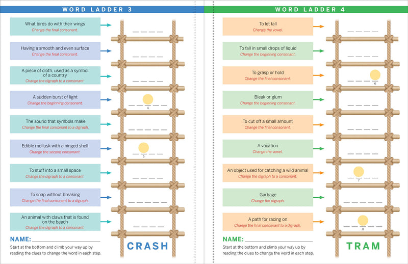 Step-by-Step Word Ladder Challenge Workbook (Grades 2-3)