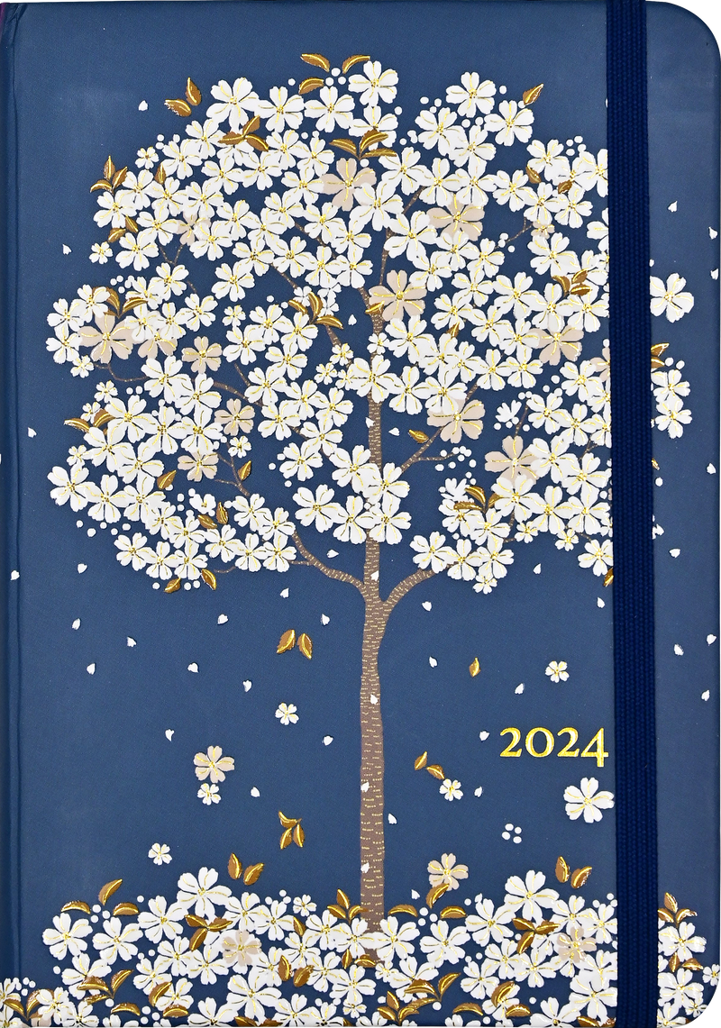 2024 Falling Blossoms Weekly Planner  (16 months, Sept 2023 to Dec 2024)