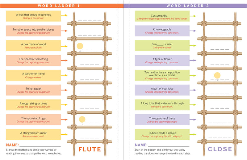 Step-by-Step Word Ladder Challenge Workbook (Grades 4-5)