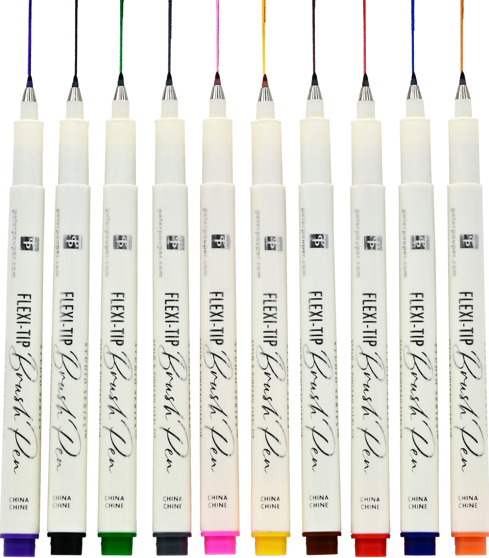 Flexi-Tip Brush Pens (Set of 10)