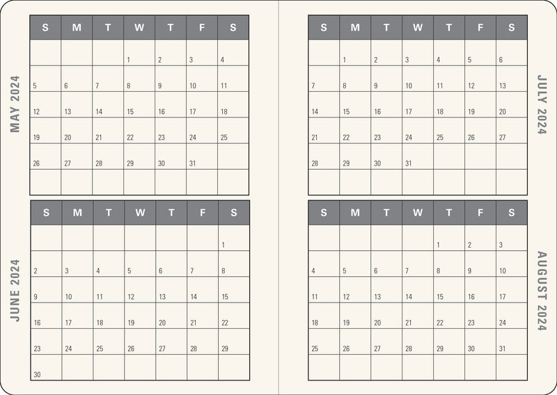 2024 Peony Garden Weekly Planner (16 months, Sept 2023 to Dec 2024)