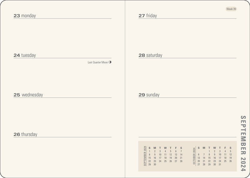 2024 Peony Garden Weekly Planner (16 months, Sept 2023 to Dec 2024)