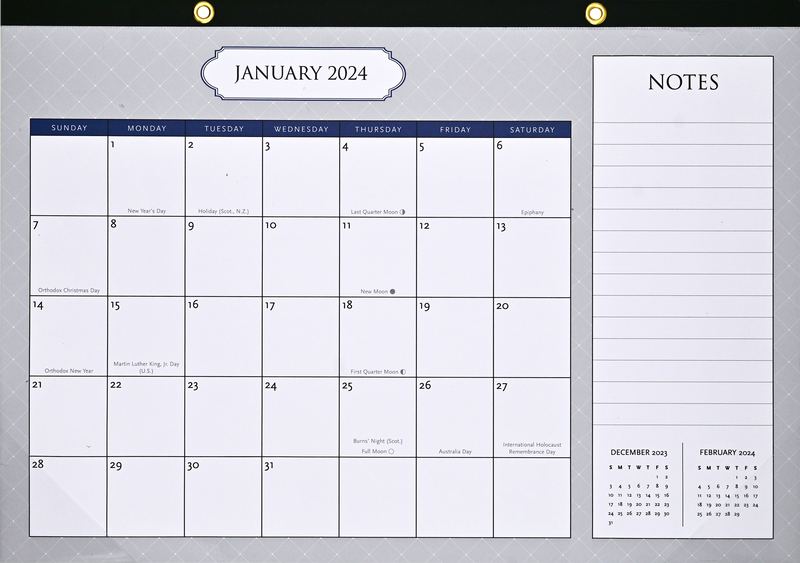 2024 Classic Desk Pad and Wall Calendar (11" X 17")