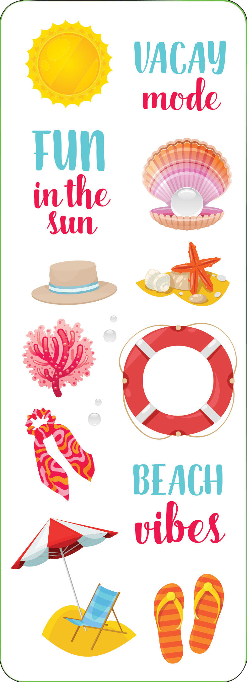 Beach Sticker Set