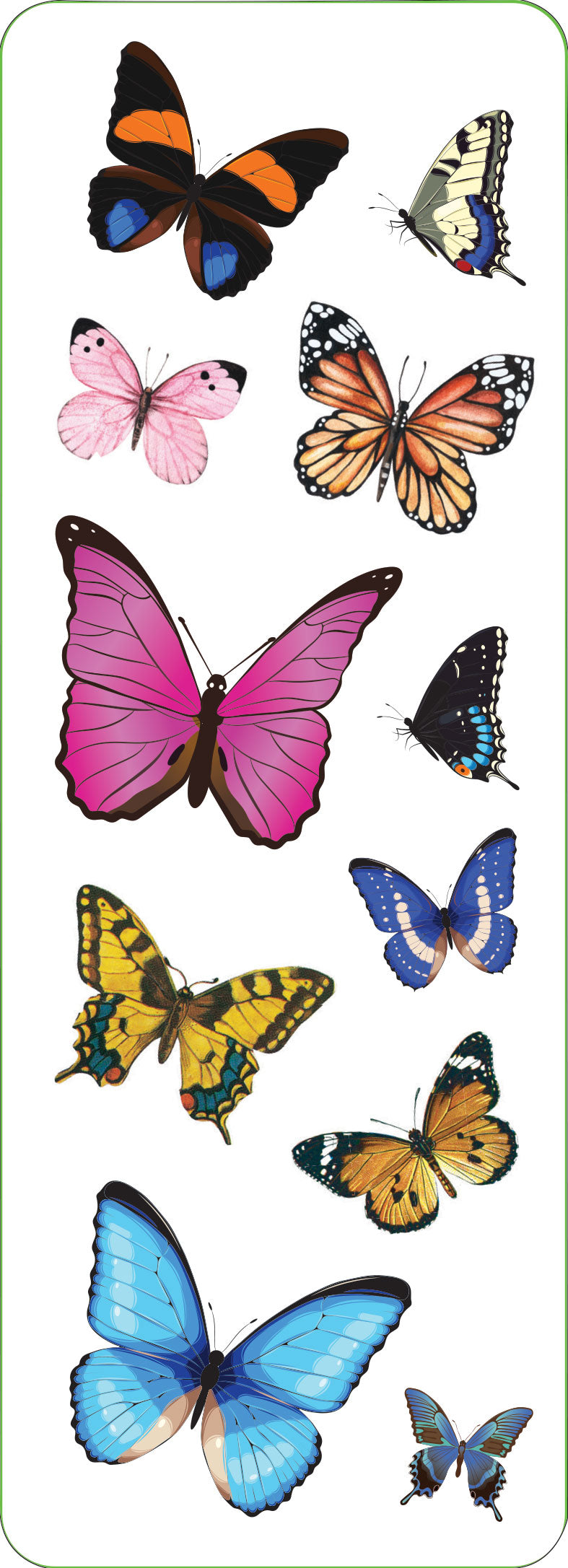 Value Pack Stickers for Crafts and Planner, Papillon Butterfly