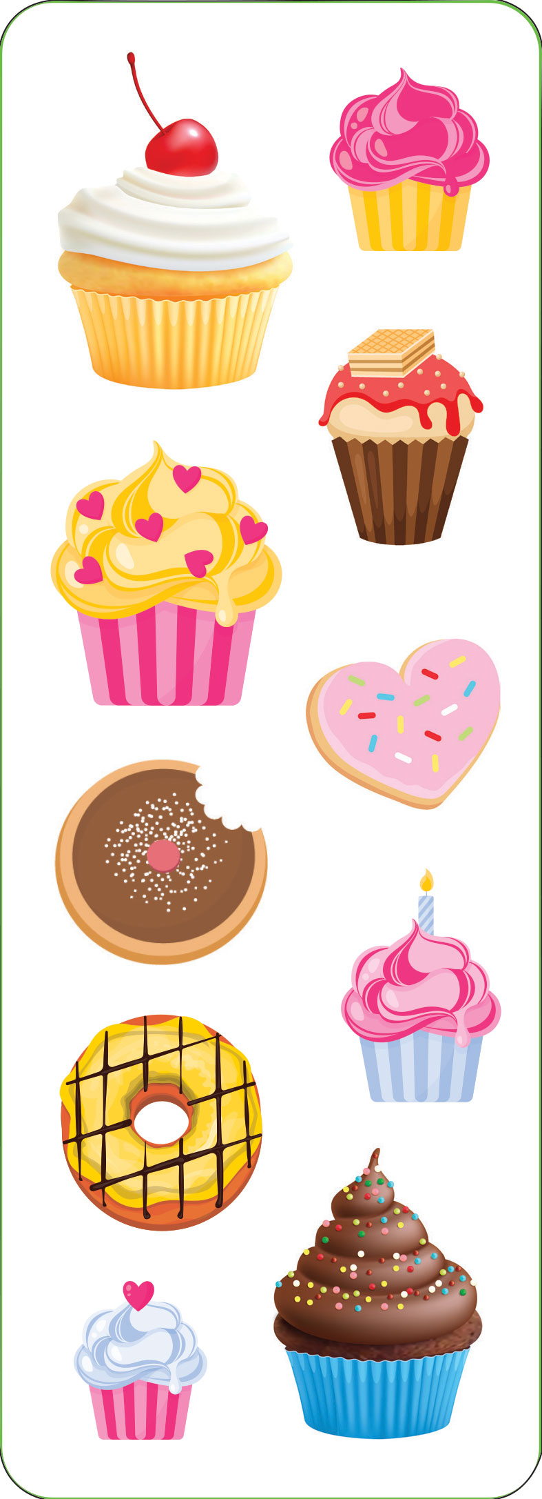 Cupcakes & Donuts Sticker Set