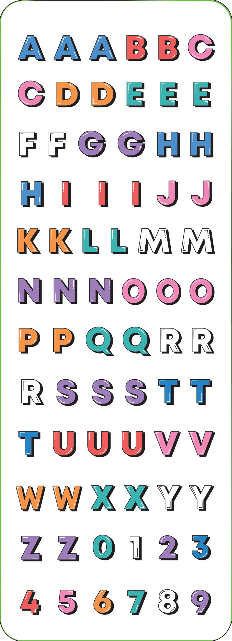 Letters & Numbers Sticker Set