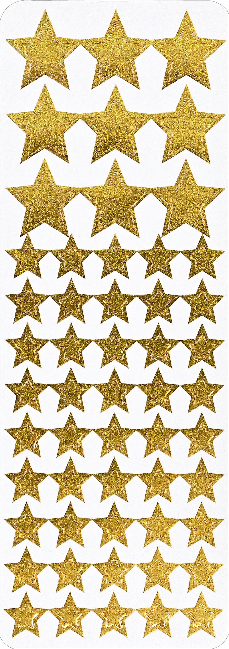 Gold Stars Lick and Stick Foil Stickers