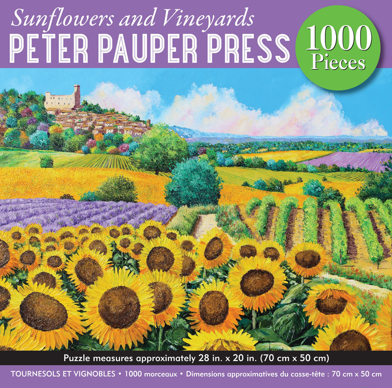Sunflowers & Vineyards 1000 Piece Jigsaw Puzzle