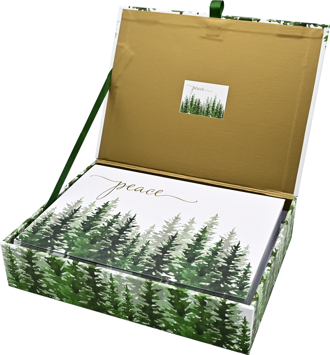 Winter Evergreens Deluxe Boxed Holiday Cards – Peter Pauper Press