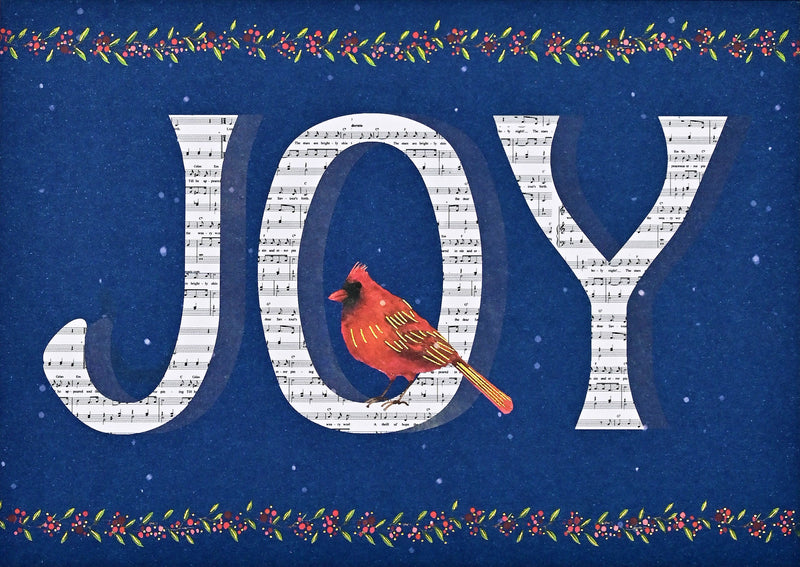 Joyful Cardinal Deluxe Boxed Holiday Cards