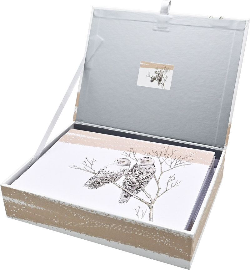 Snowy Owls Deluxe Boxed Holiday Cards