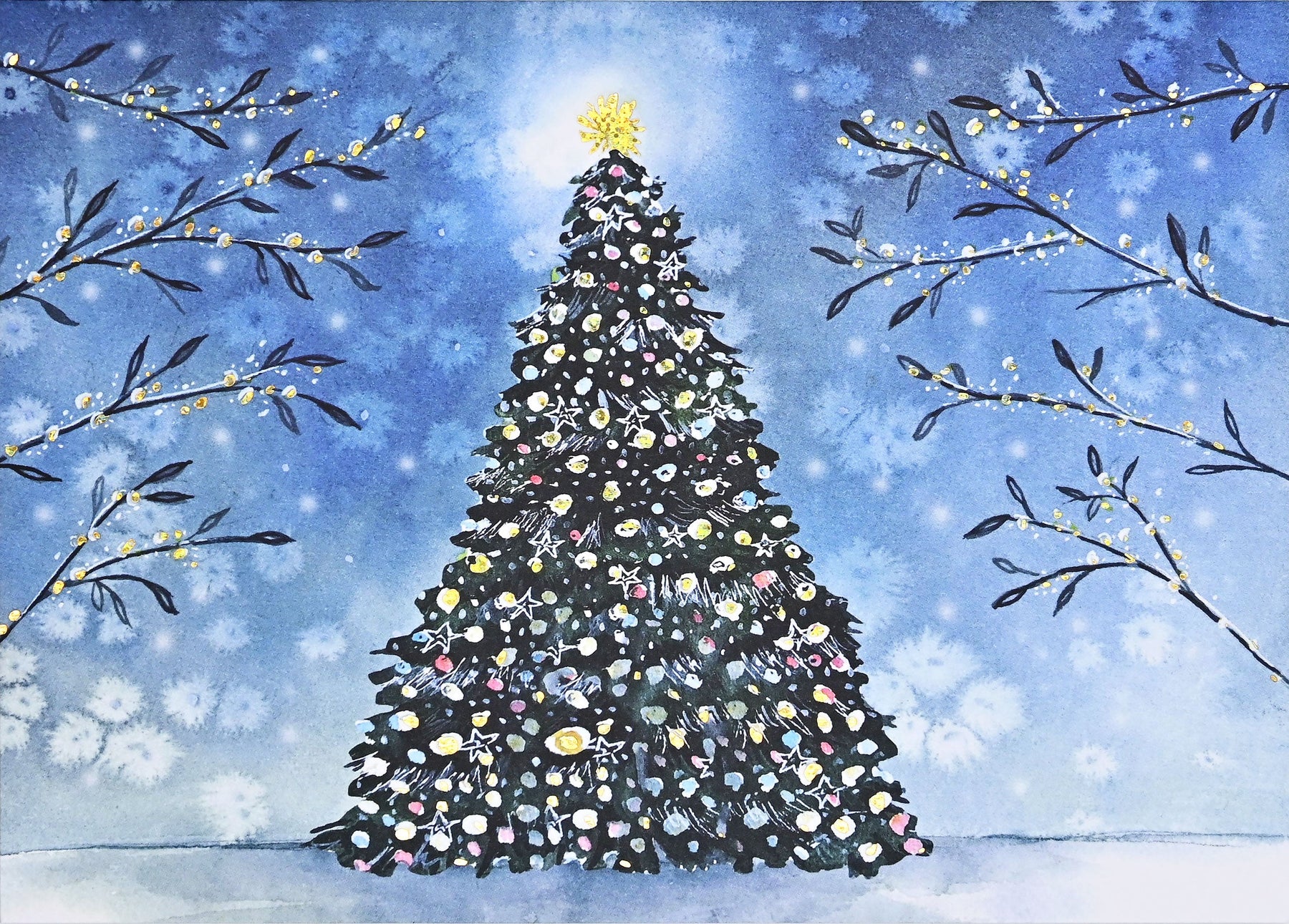 Twilight Tree Deluxe Boxed Holiday Cards Peter Pauper Press Christmas Cards On Sale