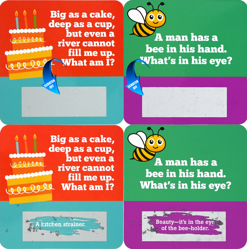 Lunch Box Riddles Scratch-Off Deck (Set of 60 cards) – Peter Pauper Press