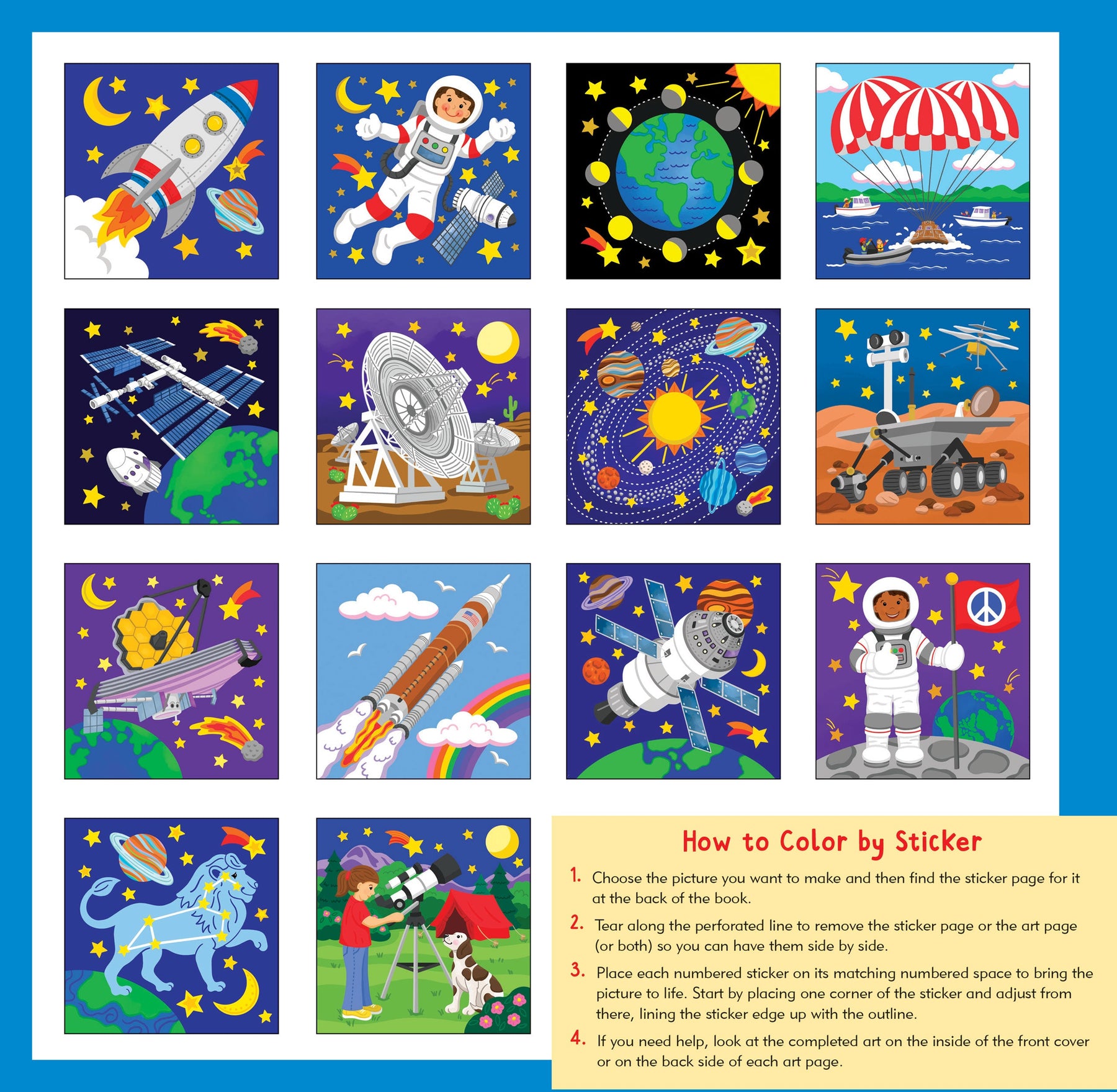 My First Color-By-Sticker Book -- Outer Space – Peter Pauper Press
