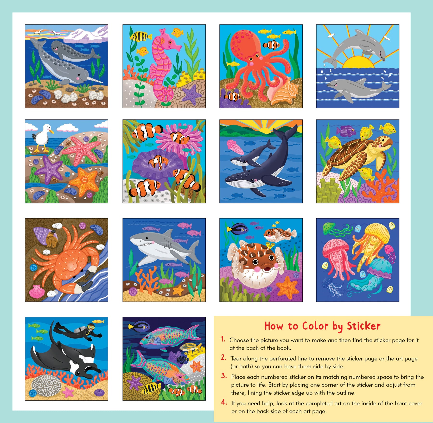 My First Color-By-Sticker Book -- Under the Sea – Peter Pauper Press