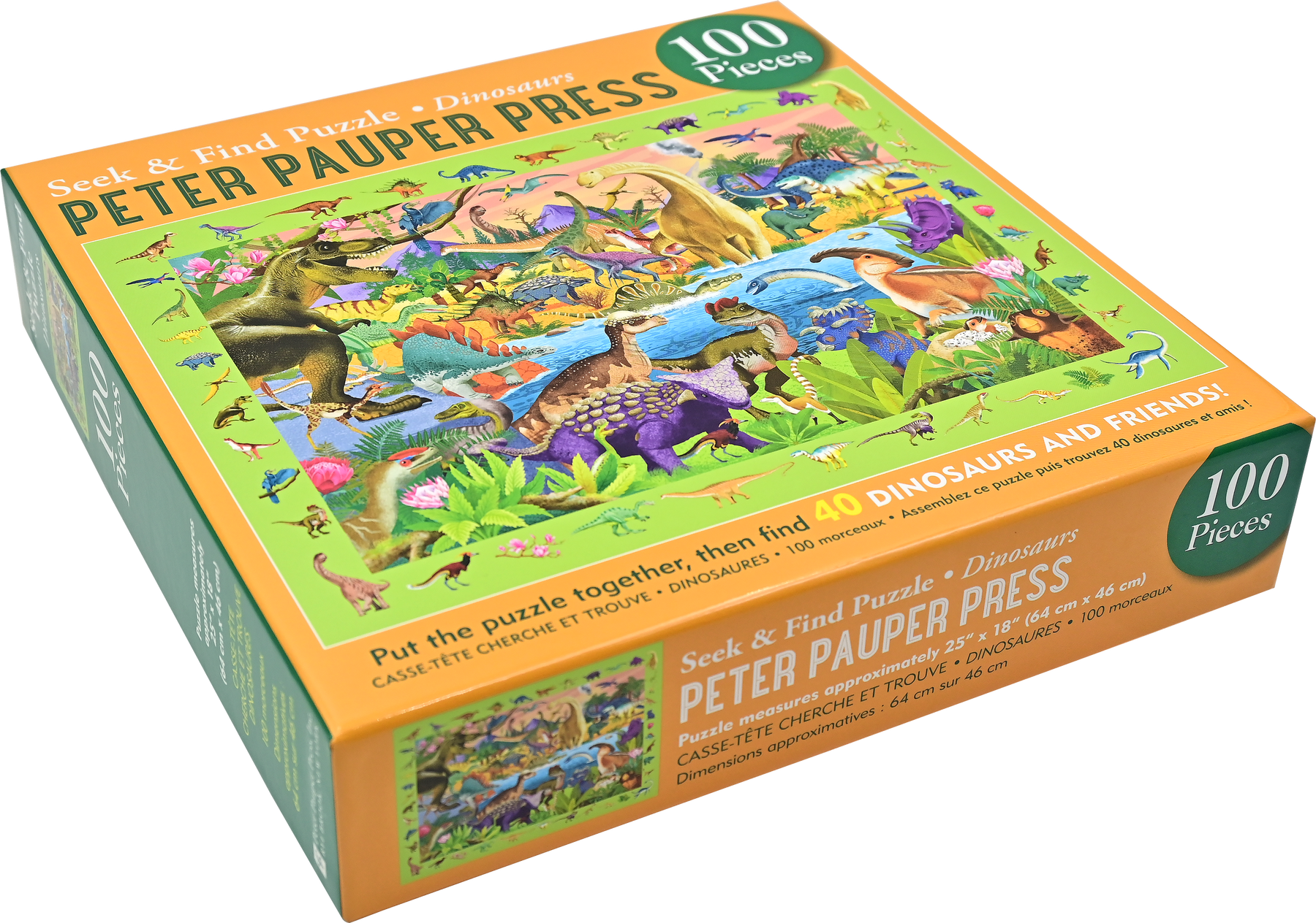 Playmobil - au pays des dinosaures - 100 pieces, puzzle