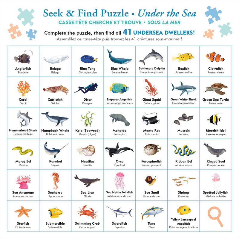 Under the Sea Seek & Find 100-Piece Jigsaw Puzzle