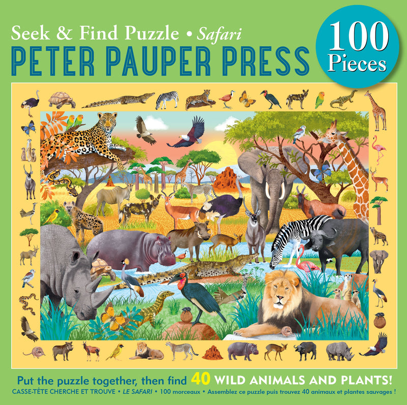 Safari Seek & Find 100-Piece Jigsaw Puzzle