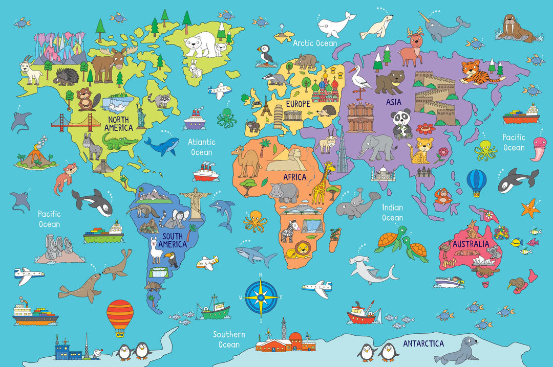 World Map Floor Puzzle – Peter Pauper Press