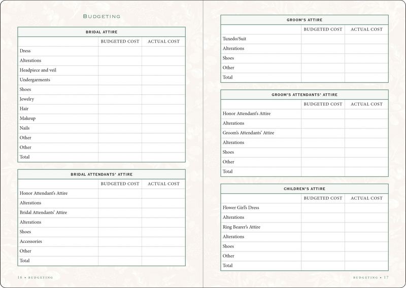 The Wedding Planner Checklist (Eucalyptus Design)